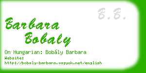 barbara bobaly business card